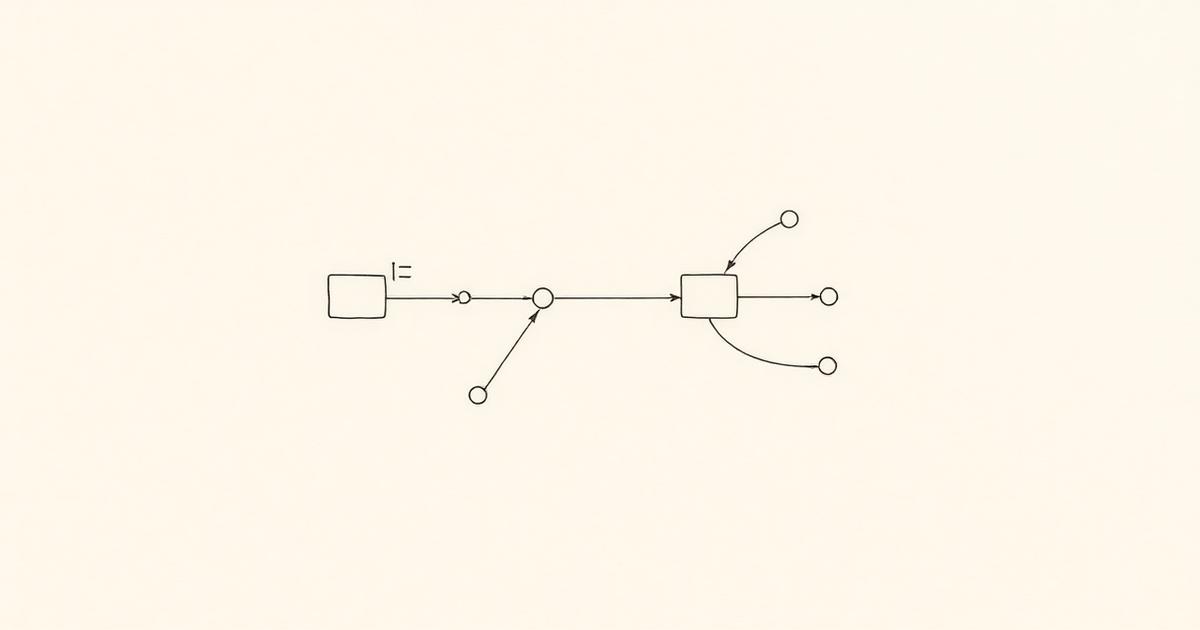 Editorial illustration of connected workflow nodes representing CRM automations
